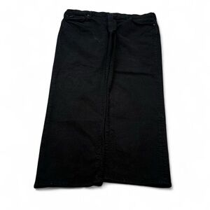 Ralph Lauren Hampton Relaxed Straight Baggy Black Denim Pants 44x30